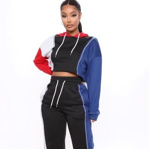 90s Inspired Cropped Sweatshirt and Pants